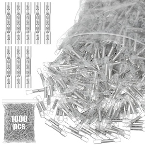 image:imageFrienda 1000 Pcs Heat Shrink Butt Wire Connectors Red Awg 2218 Insulated Waterproof Electrical Wire Connectors Automotive Marine Grade Crimp Terminals Butt Splices for Boats Industrial HomeWhite