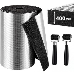 image:imageFrienda 200 Mils 5mm 70 Sqft Car Sound Heat Sound Deadening Insulation Mat with 2 Rubber Roller 24 x 425 Inch Automotive Noise Deadener Auto Heat Mat Shield Noise Deadening for Hood Ceiling Door24 x 425 Inch  70Sqft  10 mm