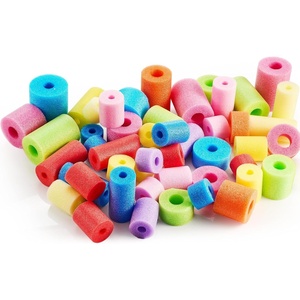 image:imageFrienda 30 Pcs Pool Noodles Bits Multicolor Craft Small Size Versatile Mixed Floating Pool Noodles Foam Rope Tube for Play or DIY Craft Multipurpose 118236 DiaRegular ColorsPastel Colors