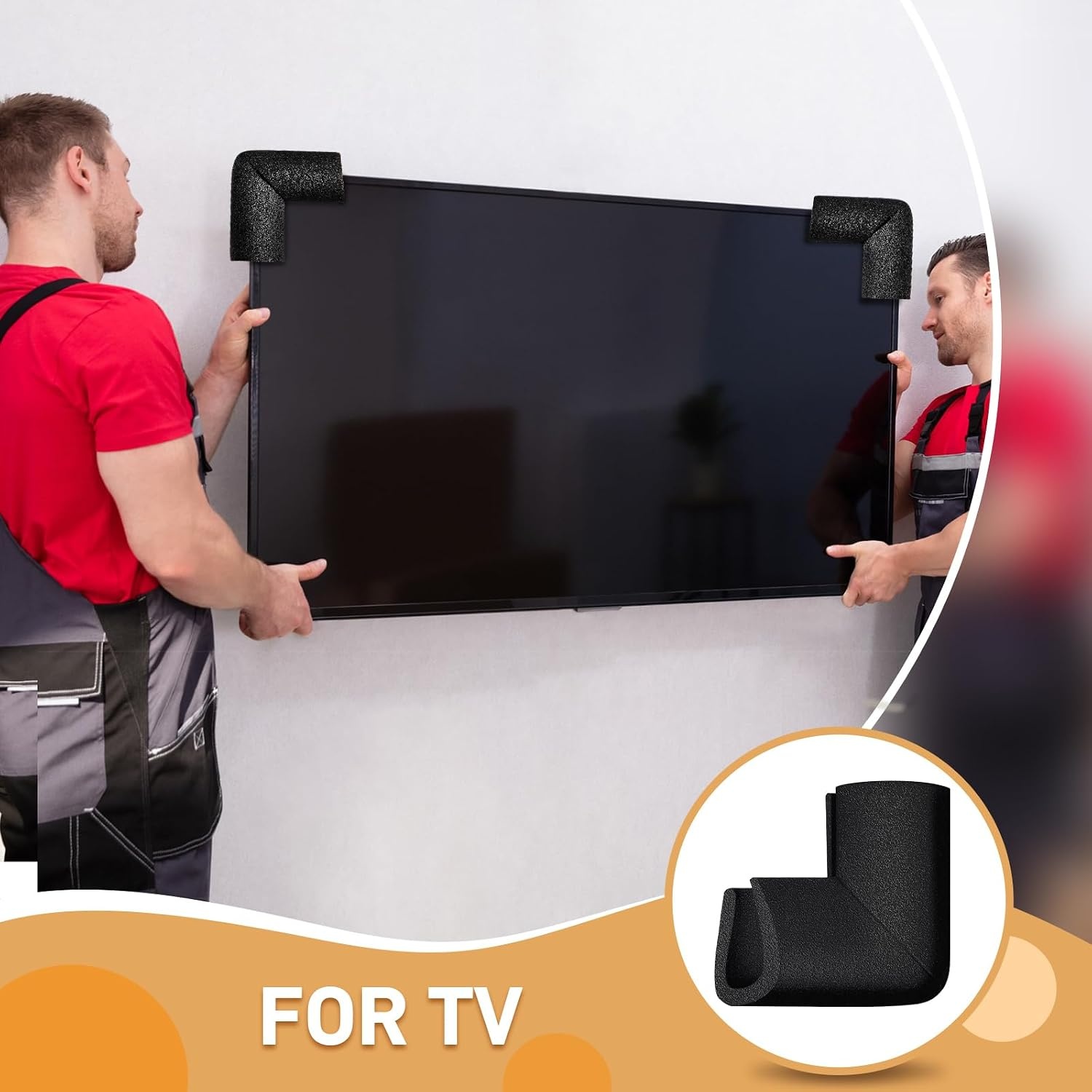 image:imageFrienda 12 Pcs Foam Corner Protectors for Moving TV Picture Packing Boxes  Picture Frame Packing Corners U Shaped Channel Design Easy Installation for Moving Mirror Art 394 x 394 x 138 Inches24