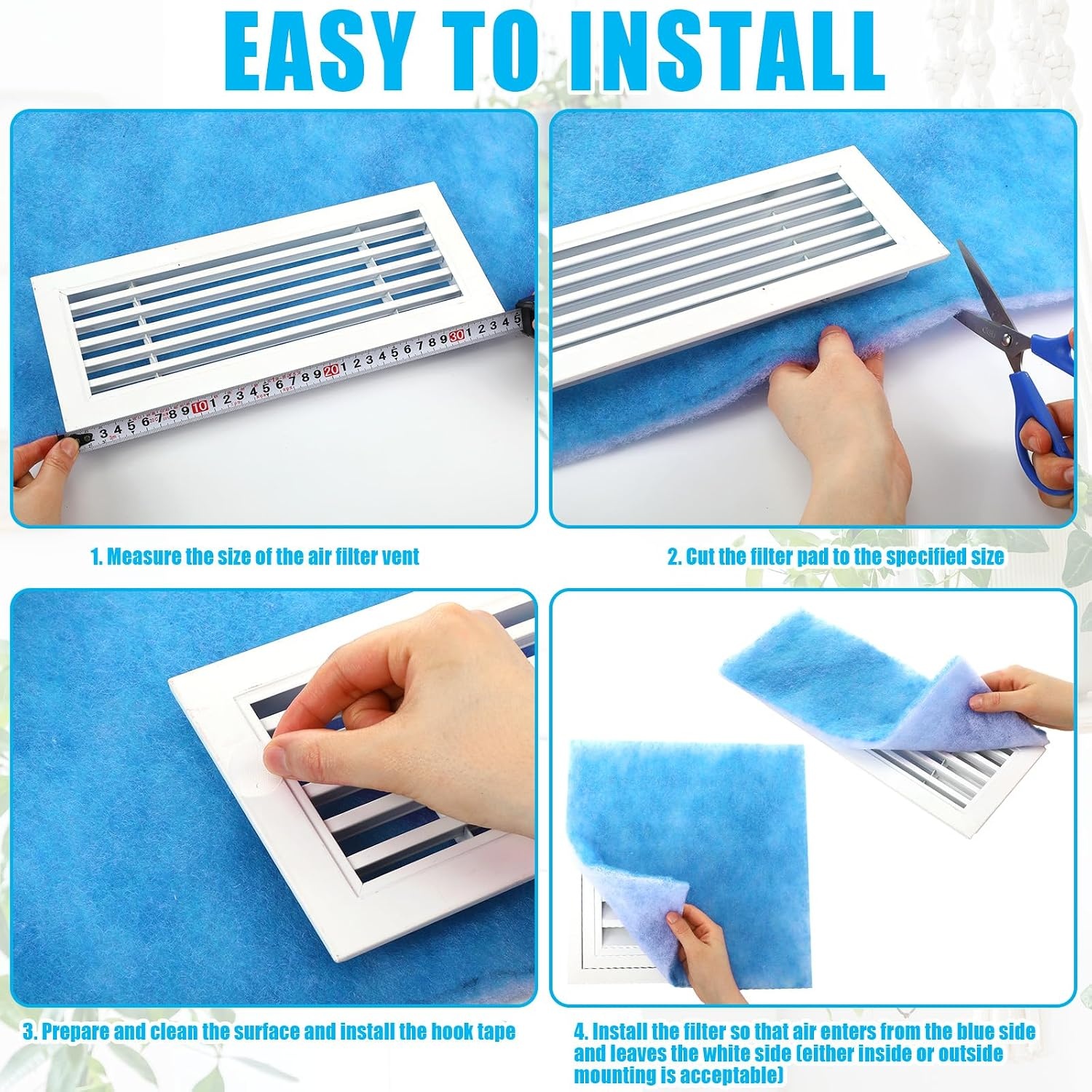 image:imageFrienda 20 x 91 Inch Merv 6 Reusable Air Vent Filter Cut to Size Electrostatic Floor Vent Filter Washable Replacement Compatible with Most Air Conditioning Furnace HVACMERV 6