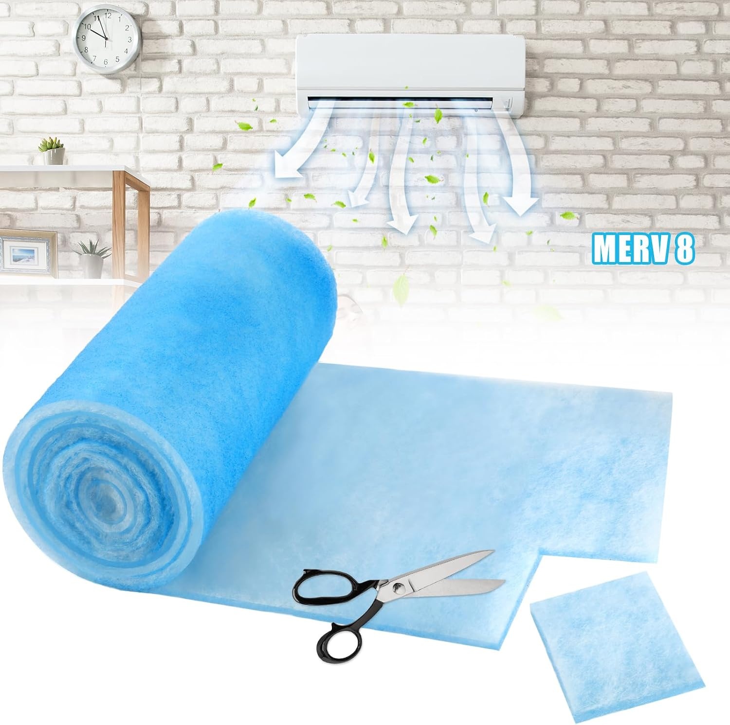 image:imageFrienda 20 x 91 Inch Merv 6 Reusable Air Vent Filter Cut to Size Electrostatic Floor Vent Filter Washable Replacement Compatible with Most Air Conditioning Furnace HVACMERV 8