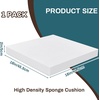 image:imageFrienda 1 Pack 1 x 18 x 18 Upholstery High Density Craft Foam Sheets Replacement Square Cut to Size Cushion Chair Padding Suitable for Shipping Packing Cushion Foam Mailing CosplayWhiteWhite