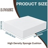 image:imageFrienda 1 Pack 1 x 18 x 18 Upholstery High Density Craft Foam Sheets Replacement Square Cut to Size Cushion Chair Padding Suitable for Shipping Packing Cushion Foam Mailing CosplayWhiteWhite