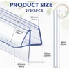 image:imageFrienda 1 Pcs Shower Door Side Seal 38 x 93 Clear PVC Glass Shower Door Frameless Seal Strip for Replacement Stopping Leaks and Creating Water BarrierBottom Seal