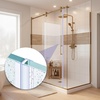 image:imageFrienda 1 Pcs Shower Door Side Seal 38 x 93 Clear PVC Glass Shower Door Frameless Seal Strip for Replacement Stopping Leaks and Creating Water BarrierSide Seal
