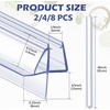 image:imageFrienda 1 Pcs Shower Door Side Seal 38 x 93 Clear PVC Glass Shower Door Frameless Seal Strip for Replacement Stopping Leaks and Creating Water BarrierBottom Seal