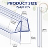 image:imageFrienda 1 Pcs Shower Door Side Seal 38 x 93 Clear PVC Glass Shower Door Frameless Seal Strip for Replacement Stopping Leaks and Creating Water BarrierBottom Seal