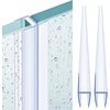 image:imageFrienda 1 Pcs Shower Door Side Seal 38 x 93 Clear PVC Glass Shower Door Frameless Seal Strip for Replacement Stopping Leaks and Creating Water BarrierSide Seal