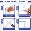 image:imageFrienda 1 Pcs Shower Door Side Seal 38 x 93 Clear PVC Glass Shower Door Frameless Seal Strip for Replacement Stopping Leaks and Creating Water BarrierSide Seal