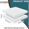 image:imageFrienda 2 Pack 3 x 24 x 24 Upholstery High Density Foam Square White  Cushion Padding 22 Density 50ILD Replacement Square Cut to Size Foam for Couch Chair Packing Shipping DIY Cosplay ProjectsWhite
