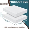 image:imageFrienda 2 Pack 3 x 24 x 24 Upholstery High Density Foam Square White  Cushion Padding 22 Density 50ILD Replacement Square Cut to Size Foam for Couch Chair Packing Shipping DIY Cosplay ProjectsWhite