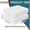 image:imageFrienda 2 Pack 3 x 24 x 24 Upholstery High Density Foam Square White  Cushion Padding 22 Density 50ILD Replacement Square Cut to Size Foam for Couch Chair Packing Shipping DIY Cosplay ProjectsWhite