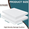 image:imageFrienda 2 Pack 3 x 24 x 24 Upholstery High Density Foam Square White  Cushion Padding 22 Density 50ILD Replacement Square Cut to Size Foam for Couch Chair Packing Shipping DIY Cosplay ProjectsWhite