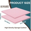 image:imageFrienda 2 Pack 3 x 24 x 24 Upholstery High Density Foam Square White  Cushion Padding 22 Density 50ILD Replacement Square Cut to Size Foam for Couch Chair Packing Shipping DIY Cosplay ProjectsPink