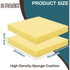 image:imageFrienda 2 Pack 3 x 24 x 24 Upholstery High Density Foam Square White  Cushion Padding 22 Density 50ILD Replacement Square Cut to Size Foam for Couch Chair Packing Shipping DIY Cosplay ProjectsYellow