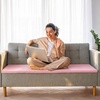 image:imageFrienda 2 Pack 3 x 24 x 24 Upholstery High Density Foam Square White  Cushion Padding 22 Density 50ILD Replacement Square Cut to Size Foam for Couch Chair Packing Shipping DIY Cosplay ProjectsPink