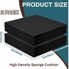 image:imageFrienda 2 Pack 3 x 24 x 24 Upholstery High Density Foam Square White  Cushion Padding 22 Density 50ILD Replacement Square Cut to Size Foam for Couch Chair Packing Shipping DIY Cosplay ProjectsBlack