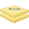 image:imageFrienda 2 Pack 3 x 24 x 24 Upholstery High Density Foam Square White  Cushion Padding 22 Density 50ILD Replacement Square Cut to Size Foam for Couch Chair Packing Shipping DIY Cosplay ProjectsYellow