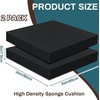 image:imageFrienda 2 Pack 3 x 24 x 24 Upholstery High Density Foam Square White  Cushion Padding 22 Density 50ILD Replacement Square Cut to Size Foam for Couch Chair Packing Shipping DIY Cosplay ProjectsBlack
