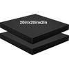 image:imageFrienda 2 Pack 3 x 24 x 24 Upholstery High Density Foam Square White  Cushion Padding 22 Density 50ILD Replacement Square Cut to Size Foam for Couch Chair Packing Shipping DIY Cosplay ProjectsBlack