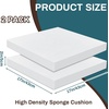 image:imageFrienda 2 Pack 3 x 24 x 24 Upholstery High Density Foam Square White  Cushion Padding 22 Density 50ILD Replacement Square Cut to Size Foam for Couch Chair Packing Shipping DIY Cosplay ProjectsWhite
