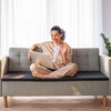 image:imageFrienda 2 Pack 3 x 24 x 24 Upholstery High Density Foam Square White  Cushion Padding 22 Density 50ILD Replacement Square Cut to Size Foam for Couch Chair Packing Shipping DIY Cosplay ProjectsBlack