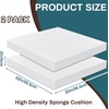 image:imageFrienda 2 Pack 3 x 24 x 24 Upholstery High Density Foam Square White  Cushion Padding 22 Density 50ILD Replacement Square Cut to Size Foam for Couch Chair Packing Shipping DIY Cosplay ProjectsWhite