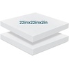 image:imageFrienda 2 Pack 3 x 24 x 24 Upholstery High Density Foam Square White  Cushion Padding 22 Density 50ILD Replacement Square Cut to Size Foam for Couch Chair Packing Shipping DIY Cosplay ProjectsWhite