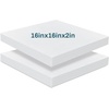 image:imageFrienda 2 Pack 3 x 24 x 24 Upholstery High Density Foam Square White  Cushion Padding 22 Density 50ILD Replacement Square Cut to Size Foam for Couch Chair Packing Shipping DIY Cosplay ProjectsWhite