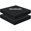 image:imageFrienda 2 Pack 3 x 24 x 24 Upholstery High Density Foam Square White  Cushion Padding 22 Density 50ILD Replacement Square Cut to Size Foam for Couch Chair Packing Shipping DIY Cosplay ProjectsBlack
