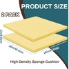 image:imageFrienda 2 Pack 3 x 24 x 24 Upholstery High Density Foam Square White  Cushion Padding 22 Density 50ILD Replacement Square Cut to Size Foam for Couch Chair Packing Shipping DIY Cosplay ProjectsYellow