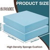 image:imageFrienda 2 Pack 3 x 24 x 24 Upholstery High Density Foam Square White  Cushion Padding 22 Density 50ILD Replacement Square Cut to Size Foam for Couch Chair Packing Shipping DIY Cosplay ProjectsBlue