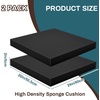 image:imageFrienda 2 Pack 3 x 24 x 24 Upholstery High Density Foam Square White  Cushion Padding 22 Density 50ILD Replacement Square Cut to Size Foam for Couch Chair Packing Shipping DIY Cosplay ProjectsBlack