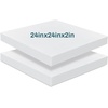 image:imageFrienda 2 Pack 3 x 24 x 24 Upholstery High Density Foam Square White  Cushion Padding 22 Density 50ILD Replacement Square Cut to Size Foam for Couch Chair Packing Shipping DIY Cosplay ProjectsWhite