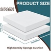 image:imageFrienda 2 Pack 3 x 24 x 24 Upholstery High Density Foam Square White  Cushion Padding 22 Density 50ILD Replacement Square Cut to Size Foam for Couch Chair Packing Shipping DIY Cosplay ProjectsWhite