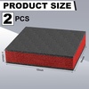 image:imageFrienda 2 Pcs Black Polyurethane Foam Block Inserts for Cases  12 x 10 x 213 Inch Thick Padding Inserts Foam for DIY Crafts Cuttable Packing Padding for Tool Box Camera and StorageRed and Black