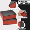 image:imageFrienda 2 Pcs Black Polyurethane Foam Block Inserts for Cases  12 x 10 x 213 Inch Thick Padding Inserts Foam for DIY Crafts Cuttable Packing Padding for Tool Box Camera and StorageRed and Black