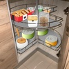 image:imageFrienda 2 Pcs Lazy Susan Shelf Liners  Non Adhesive Non Slip Kitchen Cabinet Liners for Refrigerator Pantry Sink amp Cupboard Storage31 InchGrayGray