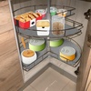 image:imageFrienda 2 Pcs Lazy Susan Shelf Liners  Non Adhesive Non Slip Kitchen Cabinet Liners for Refrigerator Pantry Sink amp Cupboard Storage31 InchGrayGray