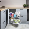 image:imageFrienda 2 Pcs Lazy Susan Shelf Liners  Non Adhesive Non Slip Kitchen Cabinet Liners for Refrigerator Pantry Sink amp Cupboard Storage31 InchGrayGray