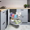 image:imageFrienda 2 Pcs Lazy Susan Shelf Liners  Non Adhesive Non Slip Kitchen Cabinet Liners for Refrigerator Pantry Sink amp Cupboard Storage31 InchGrayGray