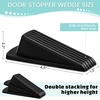 image:imageFrienda 24 Pcs Door Stoppers Bulk Rubber Stop Height up to 12 Inches Wedge Stopper for Heavy Duty Door Bottom Carpet Tile Concrete Wooden Floor BlackBlack
