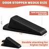 image:imageFrienda 24 Pcs Door Stoppers Bulk Rubber Stop Height up to 12 Inches Wedge Stopper for Heavy Duty Door Bottom Carpet Tile Concrete Wooden Floor BlackBlack