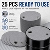 image:imageFrienda 25 Pcs Drum Top Oil Absorbent Pads for 55 Gallon Drums Barrel Absorbent Pads Mat 22 Diameter Lid Oil Mat with Bungs 075 and 2 DiameterGrayGray