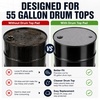 image:imageFrienda 25 Pcs Drum Top Oil Absorbent Pads for 55 Gallon Drums Barrel Absorbent Pads Mat 22 Diameter Lid Oil Mat with Bungs 075 and 2 DiameterGrayGray