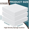 image:imageFrienda 3 Pack 2 x 20 x 20 Upholstery High Density Foam Cushion  22 Density 50ild Replacement Square Cut to Size Foam Padding Seat Couch for Patio Furniture Commercial Dinning Benches4 x 22 x 22 Inch