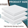image:imageFrienda 3 Pack 2 x 20 x 20 Upholstery High Density Foam Cushion  22 Density 50ild Replacement Square Cut to Size Foam Padding Seat Couch for Patio Furniture Commercial Dinning Benches2 x 20 x 20 Inch