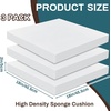 image:imageFrienda 3 Pack 2 x 20 x 20 Upholstery High Density Foam Cushion  22 Density 50ild Replacement Square Cut to Size Foam Padding Seat Couch for Patio Furniture Commercial Dinning Benches2 x 18 x 18 Inch