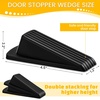 image:imageFrienda 36 Pcs Door Stoppers Bulk for Bottom of Door Rubber Door Wedge Stop Height up to 12 Inches Sturdy Door Stop Bulk for Heavy Duty Door Bottom Carpet Tile Concrete Wooden Floor BlackBlack